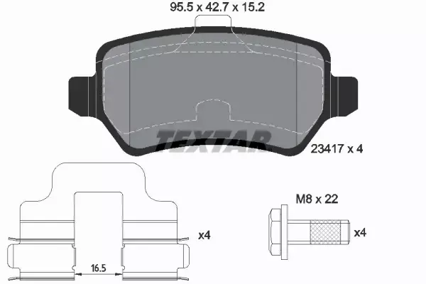 TEXTAR TARCZE + KLOCKI PRZÓD+TYŁ OPEL ASTRA G 5 OTW 