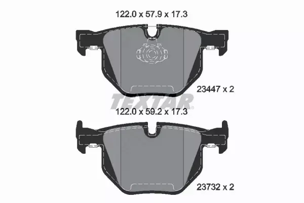 TEXTAR KLOCKI + CZUJNIK TYŁ BMW X5 E70 X6 E71 E72 