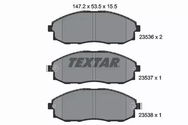 TEXTAR KLOCKI HAMULCOWE PRZÓD 2353601 