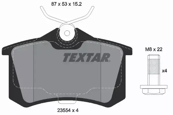 TEXTAR TARCZE+KLOCKI TYŁ AUDI A6 C5 255MM 