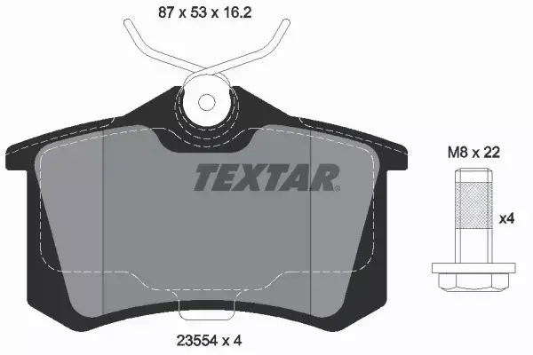 TEXTAR TARCZE+KLOCKI TYŁ RENAULT CLIO III 240MM 