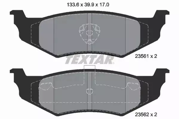 TEXTAR TARCZE+KLOCKI TYŁ CHRYSLER NEON I II 270MM 