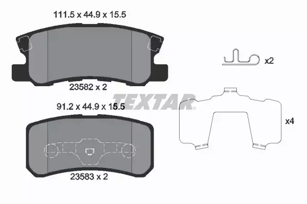 TEXTAR TARCZE+KLOCKI TYŁ DODGE AVENGER 302MM 