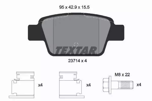 TEXTAR KLOCKI HAMULCOWE TYŁ 2371481 