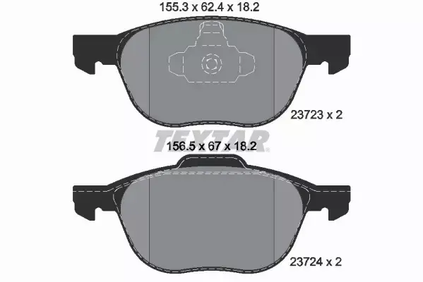 TEXTAR TARCZE+KLOCKI PRZÓD VOLVO C30 V50 S40 2 278 