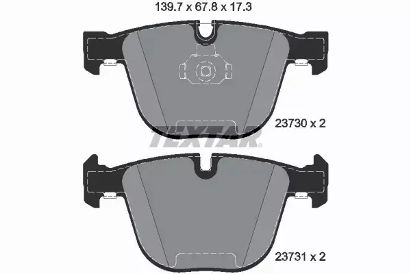 TEXTAR TARCZE+KLOCKI TYŁ BMW 5 E60 E61 6 E63 E64 345MM 