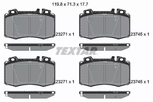 TEXTAR TARCZE+KLOCKI PRZÓD MERCEDES E W211 330MM 