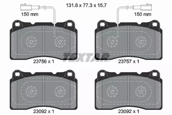 TEXTAR TARCZE+KLOCKI P ALFA ROMEO GIULIETTA 330MM 