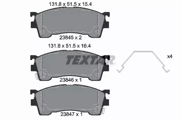 TEXTAR KLOCKI PRZÓD FORD PROBE MAZDA 323 BJ 626 GE 