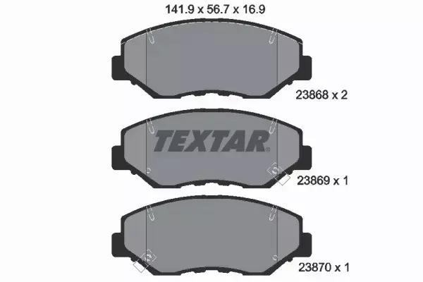 TEXTAR TARCZE+KLOCKI PRZÓD HONDA CR-V II 300MM 