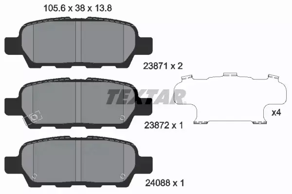 TEXTAR TARCZE+KLOCKI TYŁ RENAULT KOLEOS I 292MM 