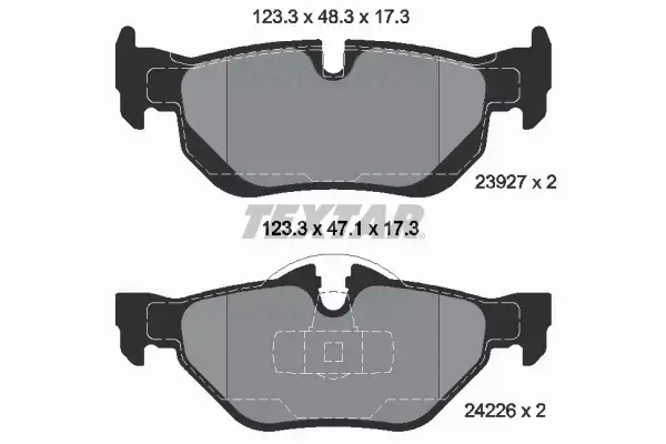 TEXTAR KLOCKI + CZUJNIK TYŁ BMW 1 E87 3 E90 E91 