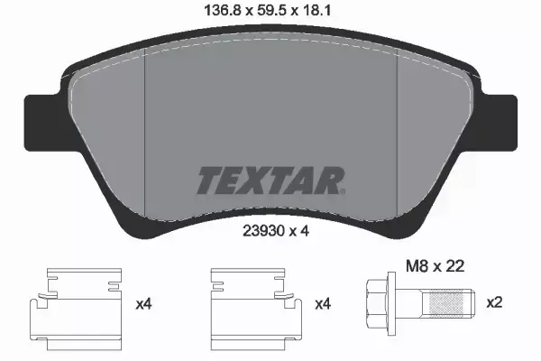 TEXTAR TARCZE+KLOCKI PRZOD RENAULT SCENIC II GRAND 