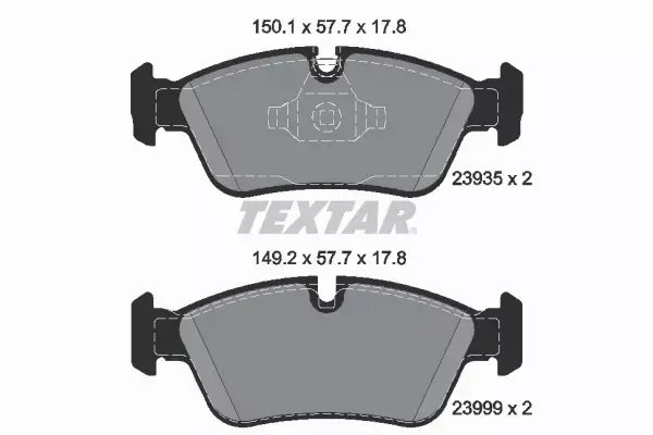 TEXTAR KLOCKI + CZUJNIK PRZÓD BMW 3 E90 