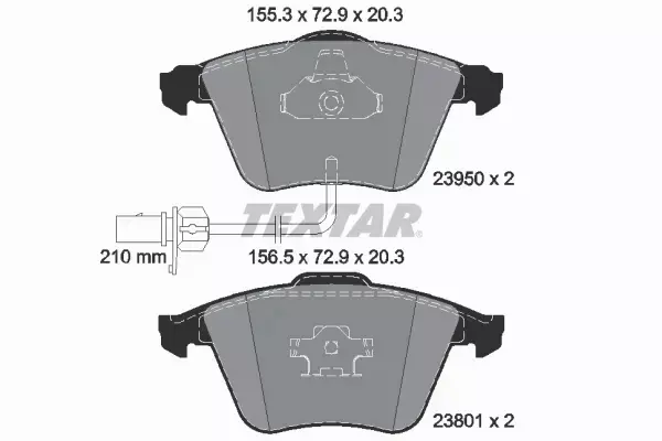 TEXTAR TARCZE+KLOCKI PRZÓD AUDI A6 C6 347MM 