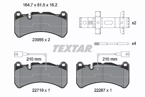 TEXTAR KLOCKI HAMULCOWE 2395503 