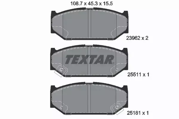 TEXTAR KLOCKI HAMULCOWE 2396201 