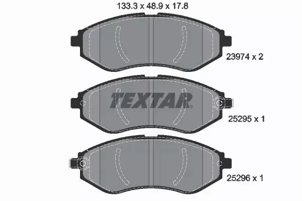 TEXTAR KLOCKI HAMULCOWE PRZÓD 2397406 