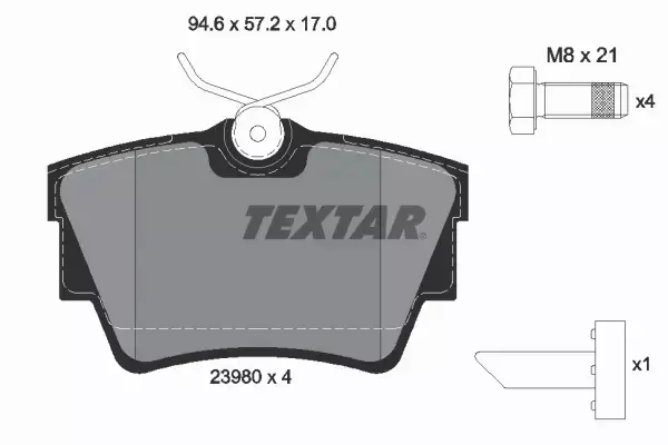 TEXTAR TARCZE+KLOCKI TYŁ FIAT TALENTO 280MM 