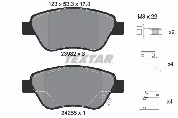 TEXTAR KLOCKI PRZÓD OPEL CORSA D 