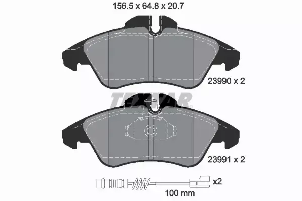 TEXTAR KLOCKI HAMULCOWE PRZÓD VW LT II 28-35 28-46 