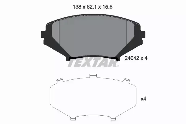 TEXTAR KLOCKI HAMULCOWE PRZÓD 2404201 