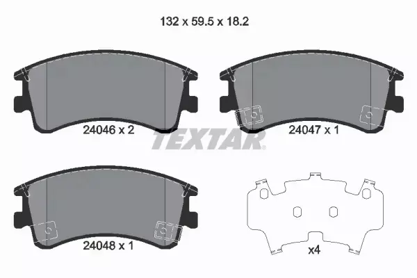 TEXTAR TARCZE+KLOCKI PRZÓD+TYŁ MAZDA 6 282,5MM KPL 