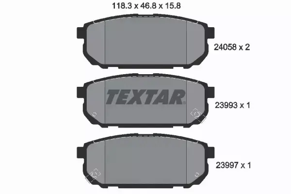 TEXTAR KLOCKI HAMULCOWE TYŁ KIA SORENTO JC 