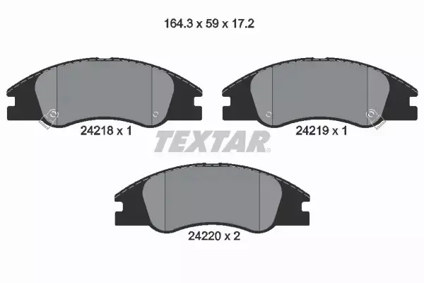 TEXTAR KLOCKI HAMULCOWE PRZÓD 2421801 