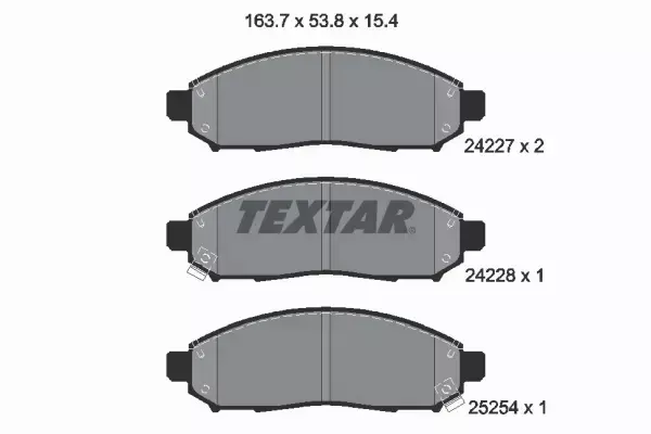 TEXTAR KLOCKI HAMULCOWE PRZÓD 2422704 