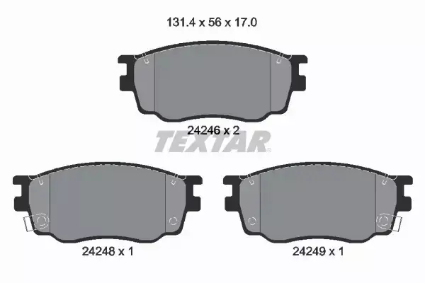 TEXTAR TARCZE+KLOCKI PRZÓD MAZDA 6 GG 1.8 274MM 