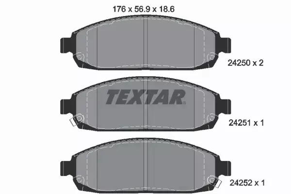 TEXTAR KLOCKI PRZÓD JEEP GRAND CHEROKEE III  