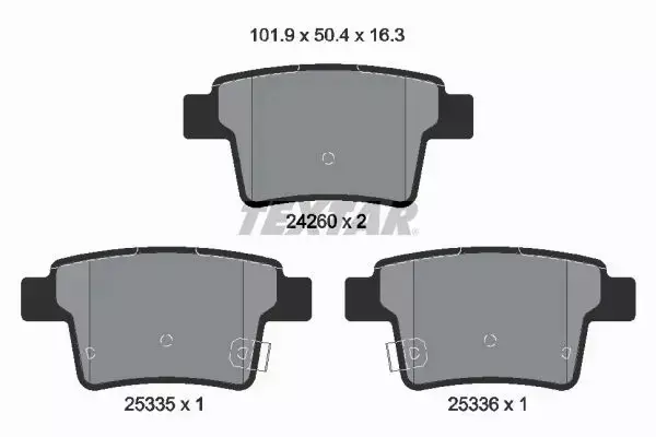 TEXTAR KLOCKI HAMULCOWE TYŁ FORD MONDEO III MK3 