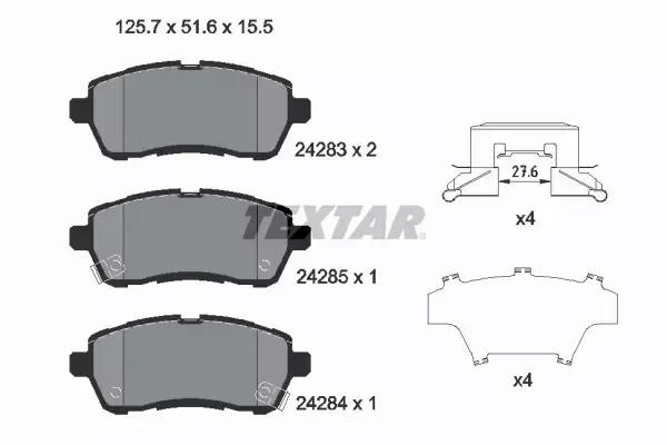 TEXTAR TARCZE+KLOCKI PRZÓD SUZUKI SWIFT V 285MM 