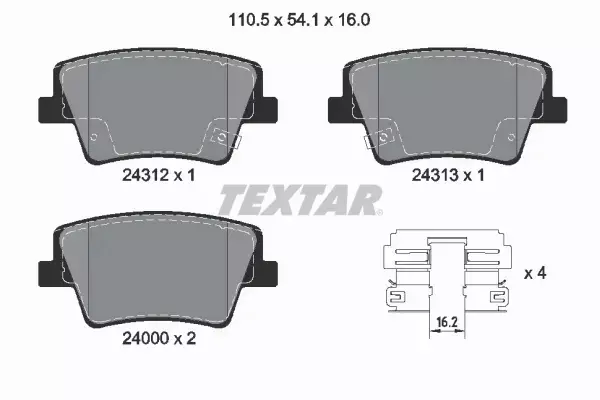 TEXTAR KLOCKI HAMULCOWE 2431201 