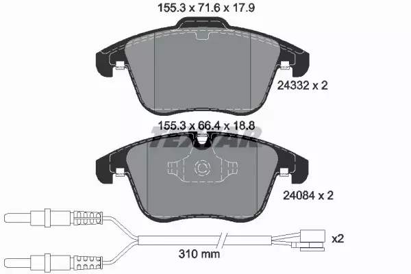 TEXTAR KLOCKI PRZÓD CITROEN C5 RD TD 