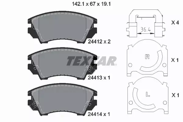 TEXTAR KLOCKI PRZÓD OPEL INSIGNIA ZAFIRA B 