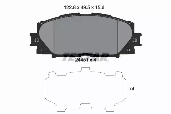 TEXTAR TARCZE+KLOCKI PRZÓD LEXUS CT 255MM 