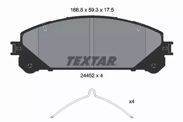 TEXTAR KLOCKI HAMULCOWE PRZÓD 2445201 