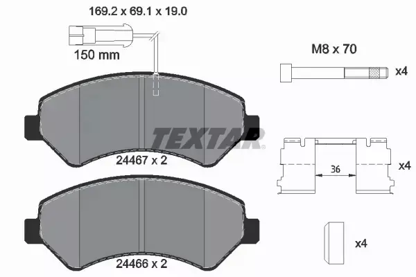 TEXTAR TARCZE+KLOCKI P BOXER JUMPER DUCATO 