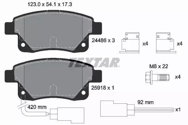 TEXTAR KLOCKI TYŁ FORD TRANSIT OD 2006 