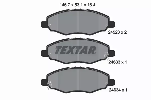 TEXTAR KLOCKI HAMULCOWE PRZÓD 2452301 