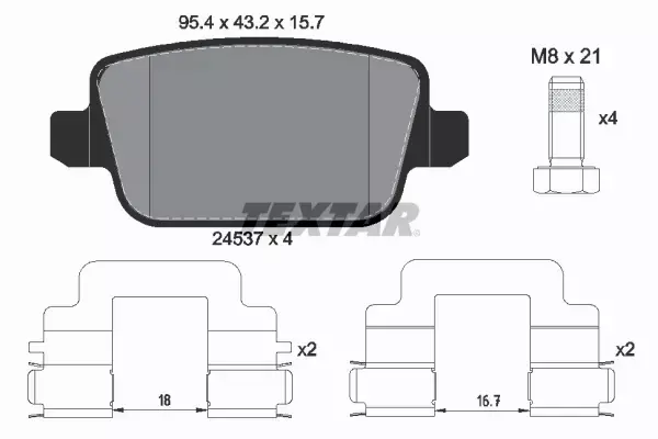 TEXTAR KLOCKI TYŁ FORD MONDEO IV GALAXY S-MAX 