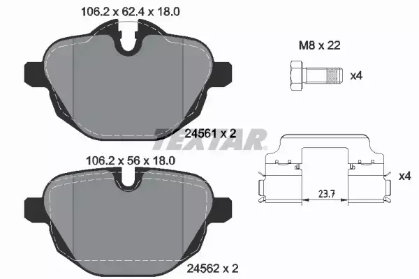 TEXTAR TARCZE+KLOCKI TYŁ BMW 5 F10 F11 330MM 