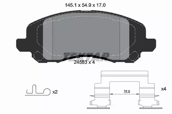 TEXTAR TARCZE+KLOCKI PRZÓD JEEP COMPASS PATRIOT 