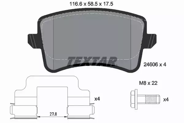 TEXTAR TARCZE+KLOCKI TYŁ AUDI Q5 8R 330MM 