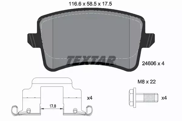 TEXTAR TARCZE+KLOCKI TYŁ AUDI A4 B8 A5 8T Q5 8R 