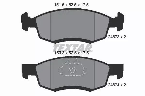 TEXTAR KLOCKI HAMULCOWE PRZÓD 2467301 