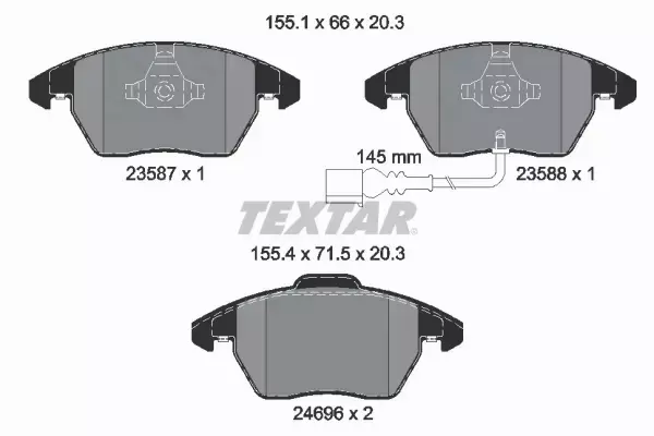 TEXTAR KLOCKI HAMULCOWE PRZÓD 2469602 