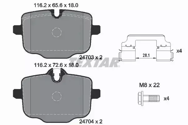 TEXTAR TARCZE+KLOCKI PRZÓD+TYŁ BMW 5 F10 F11 6 F12 F13 F06 348+345MM 